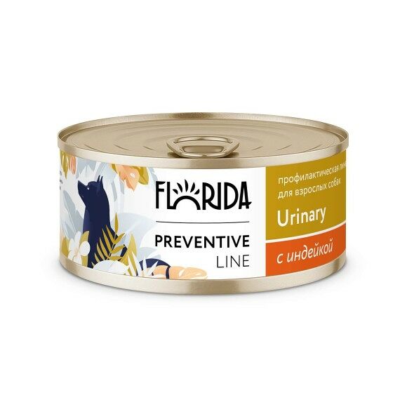 Консервы Florida Preventive Line Urinary для собак для профилактики мочекаменной болезни, с индейкой