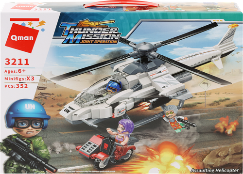 

Конструктор Qman Вертолет, 352 детали