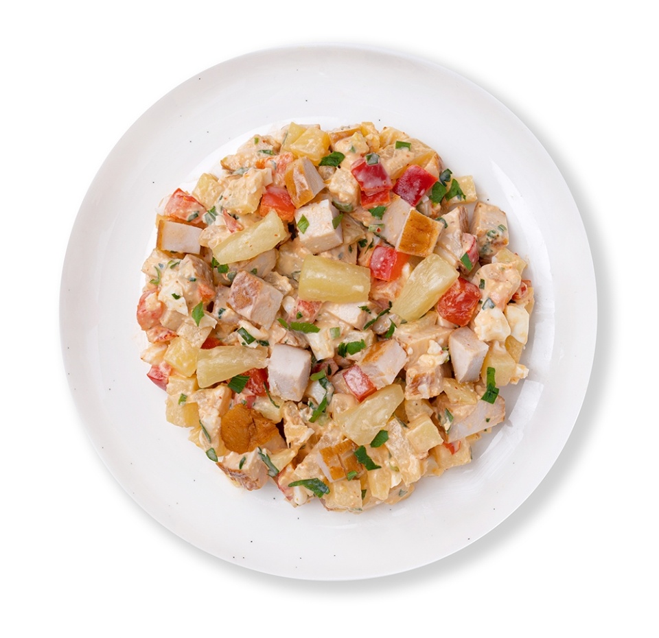 

Салат с копчёным цыплёнком-бройлером и ананасом, «Уже готово», 200 г