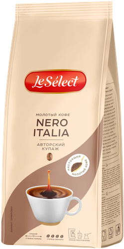 

Кофе молотый LE SELECT Nero Italia натуральный, 200г