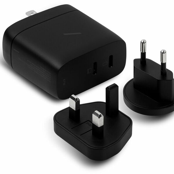 Сетевое зарядное устройство Native Union Fast GaN Charger 2USB-C, PD, 67 Вт, черный