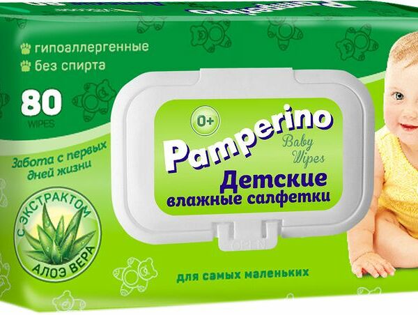 Памперино салфетки влажные для детей №80