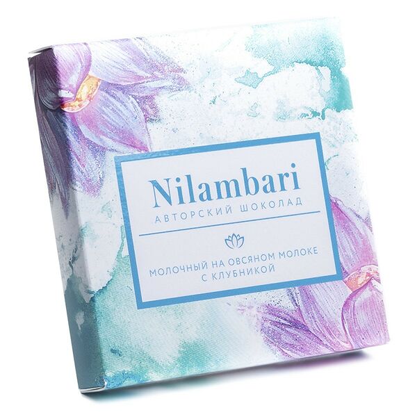 Шоколад молочный Nilambari на овсяном молоке с клубникой