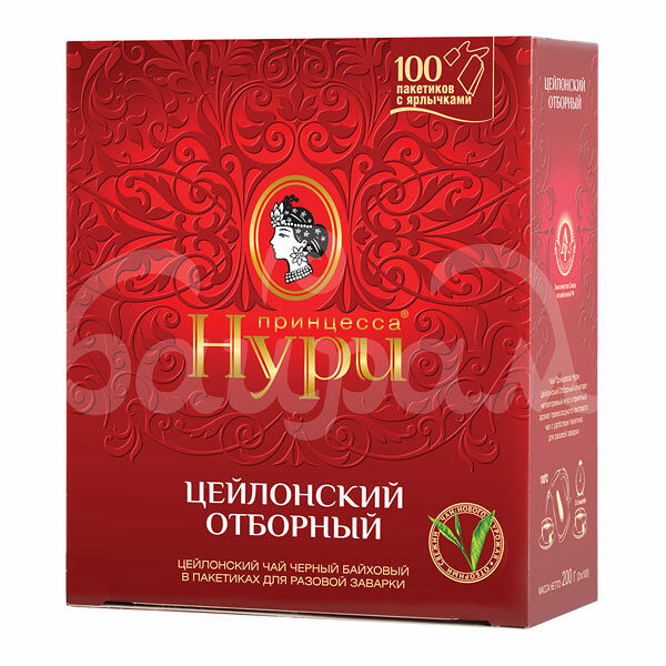 Чай Принцесса Нури 100*2гр  Отборный Черный с/я