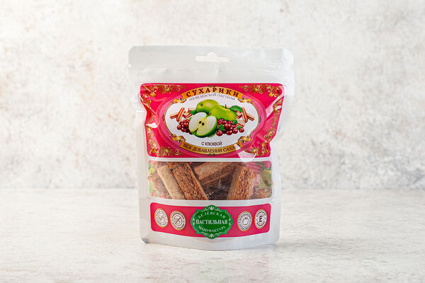 Сухарики Белёвская пастила Без сахара с клюквой 40г