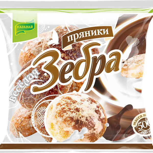 Пряники Каравай Веселая Зебра, 500 г