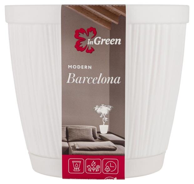 

Горшок для цветов InGreen Barcelona d-15.5 см 1.8 л цвет в ассортименте