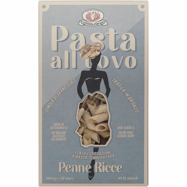 Макароны Rustichella d'Abruzzo Пенне ричче из твердых сортов пшеницы яичные, 500г