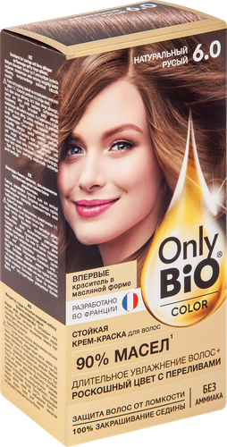

Краска для волос Only Bio Color тон 6.0 Натуральный русый 115 мл
