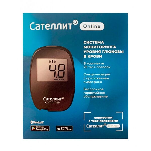 Глюкометр Сателлит Online + тест-полоски 25 шт