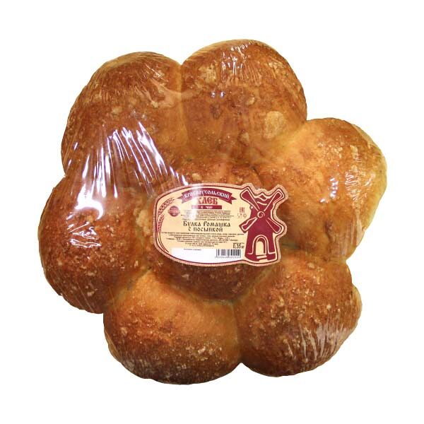 Булка Ромашка Красноусольский Хлеб 350гр с Посыпкой упак
