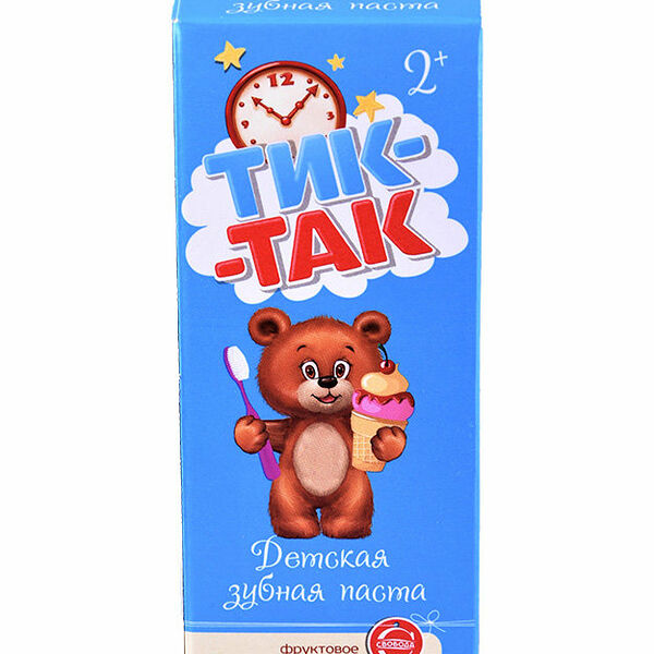 Зубная паста Тик-Так фруктовое мороженое 2+ в л.т. в/ф