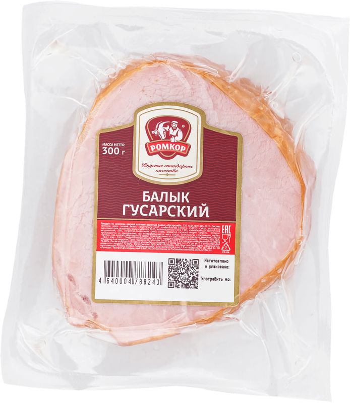 

Балык Ромкор Гусарский в/к 300 г