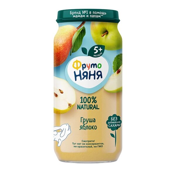 Пюре Фрутоняня яблоко и груша с 5 месяцев 250 г