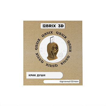 Конструктор Qbrix Картонный 3d Крик души, Россия