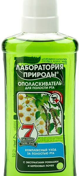 Ополаскиватель для полости рта Лаборатория природы Цветки ромашки и березовые почки на сборах трав 275мл