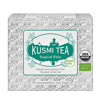 Чай белый Kusmi Tea со вкусом манго и маракуйи органический пакетированный 20*2 г