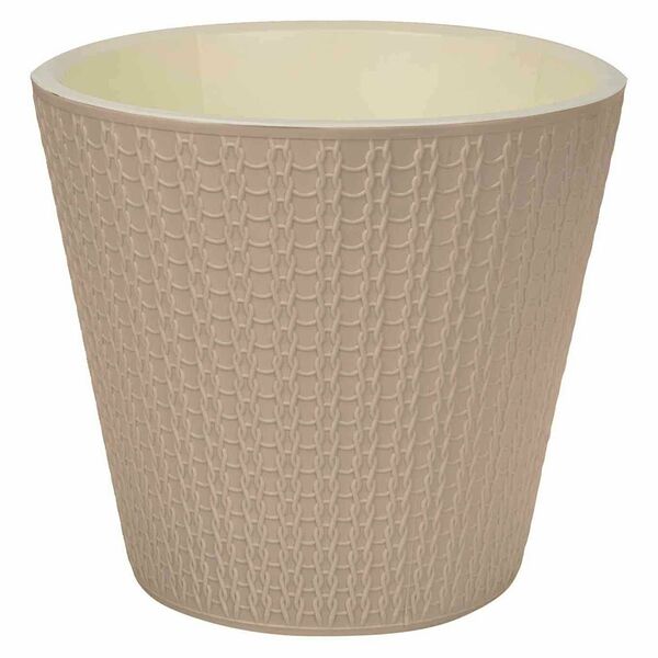 Горшок для цветов Idiland Velvet цвет: бежевый 230 мм, 5 л