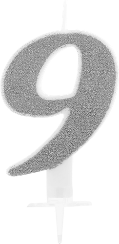 

Свеча Цифра 9 блестящая Арт. СЦБ9, 1 шт в ассортименте