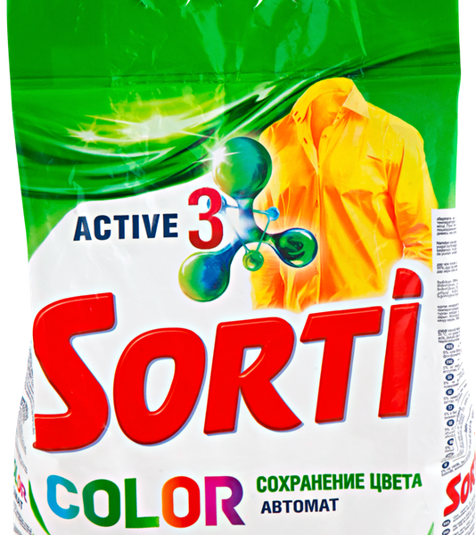 Стиральный порошок для цветного белья Sorti Color универсальный, автомат