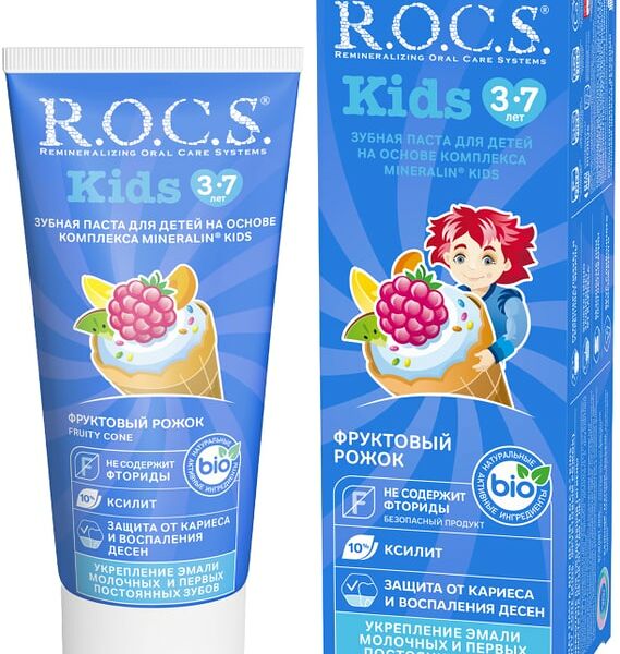 Зубная паста R.O.C.S. Фруктовый рожок для детей 3-7 лет 45г