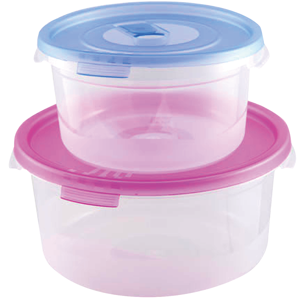 Контейнер с клапаном ПОЛИМЕРБЫТ Смайл круглый СВЧ, 1 шт., цвет в ассортименте