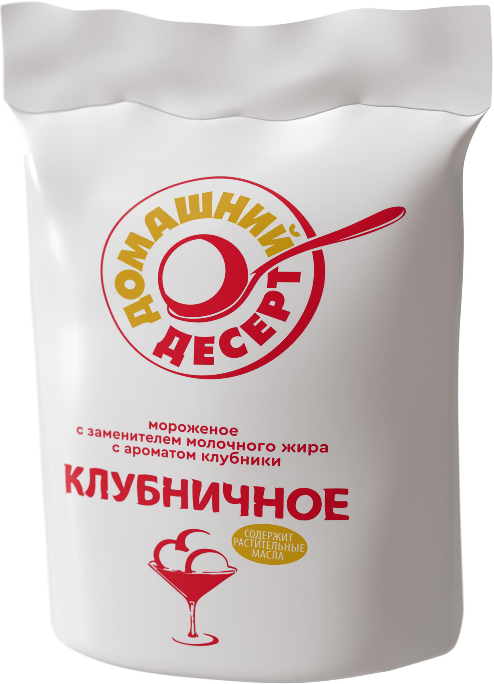 

Мороженое Гроспирон Домашний десерт клубничное пакет 12% 500 г