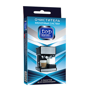 Очиститель молочных систем для кофемашин и кофейных автоматов, Тop Нouse, 5 шт. х 10 г, Россия