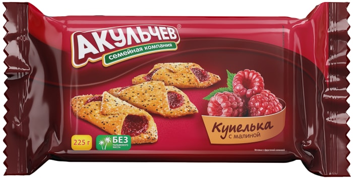 

Печенье Акульчев Купелька с малиной 225 г