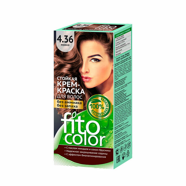 Стойкая крем-краска для волос fito косметик FitoColor 4.36 Мокко 115 мл