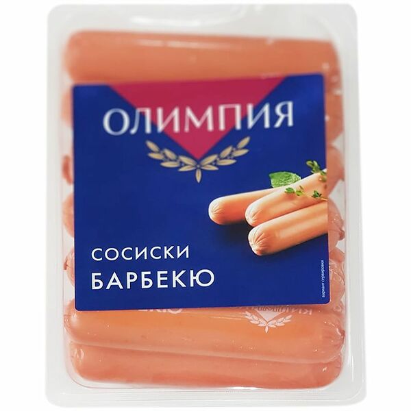 Сосиски варёные МК Олимпия Барбекю из мяса птицы, 600г