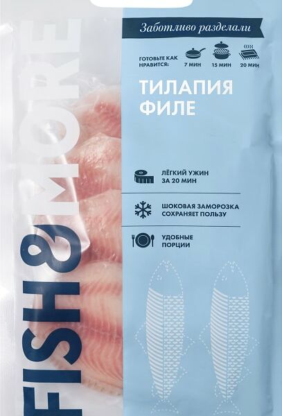 Тилапия FISH&MORE филе 500г