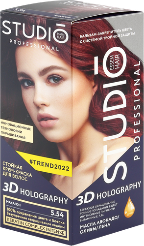 

Стойкая крем-краска Studio 5.54 Махагон, 115 мл