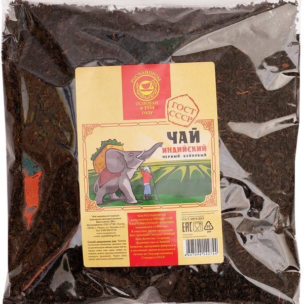 Чай черный РОСЧАЙПРОМ Индийский байховый, листовой, 200г