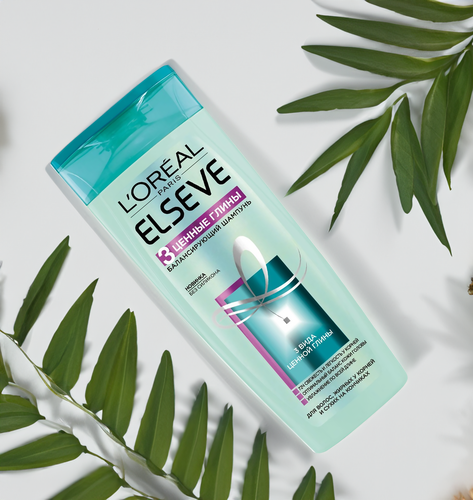 

Балансирующий шампунь L'Oreal Paris Elseve 3 Ценные Глины для волос, жирных у корней и сухих на кончиках 400 мл