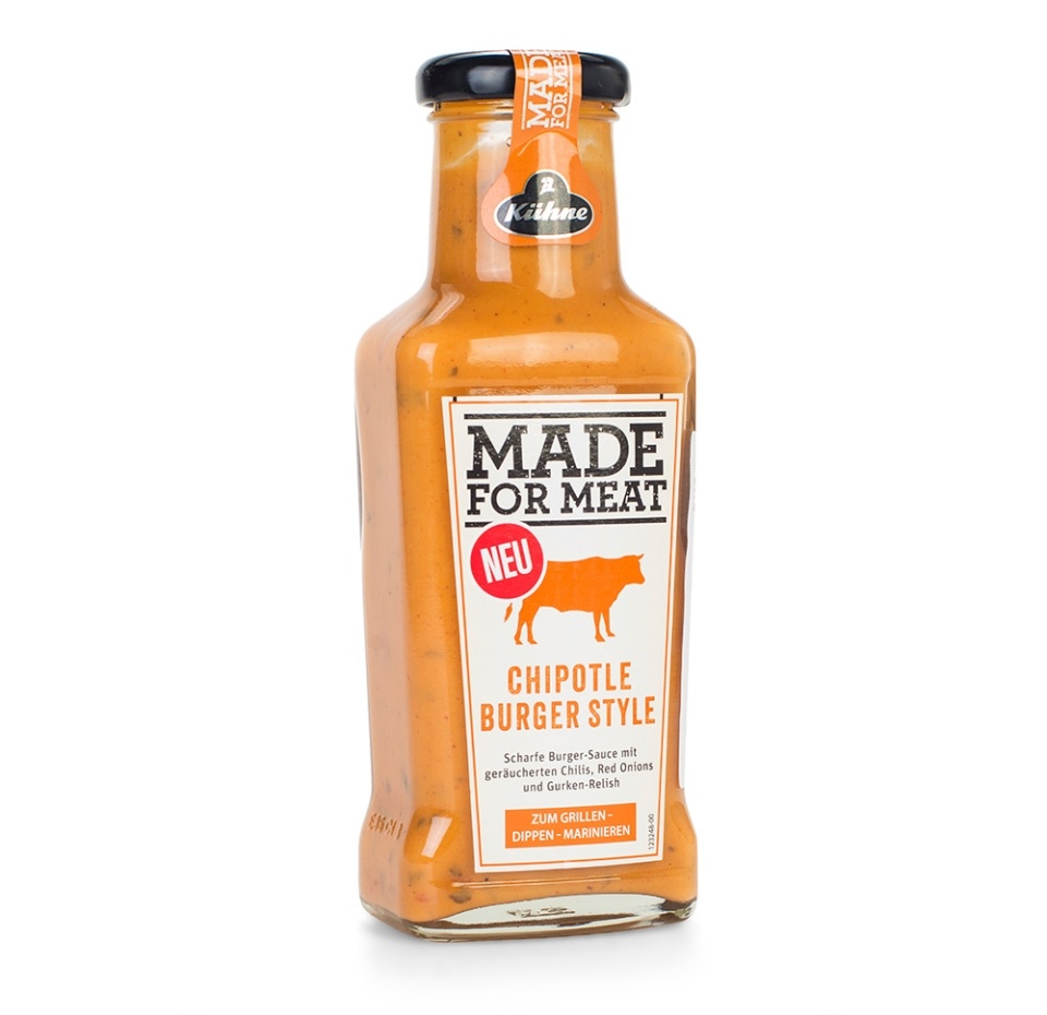 

Соус Kuhne Made for Meat для бургеров с копченым перцем Чипотле 235 мл