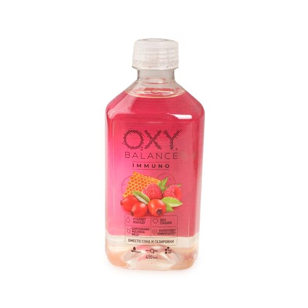 Напиток безалкогольный Oxy balance Иммуно негазированный шиповник-малина-мед 400мл Россия
