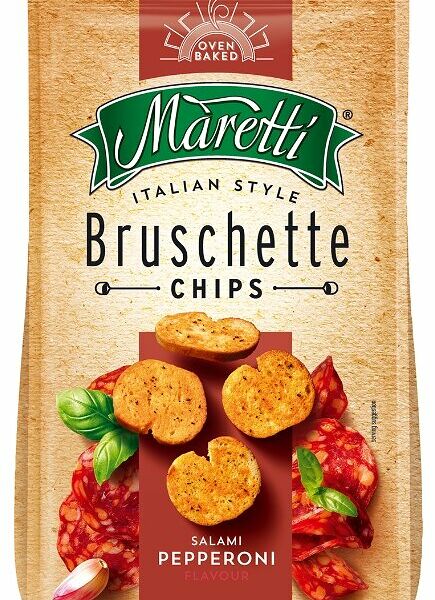 Сухарики пшеничные Maretti Bruschette chips Salami Pepperoni