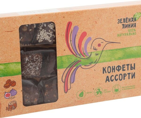 Конфеты Зеленая линия Ассорти 200г