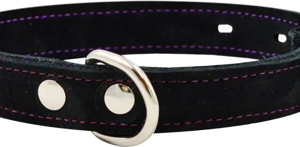Ошейник ZOOexpress для собак, COLOR LINE 1сл 25 мм нубук/фетр длина 35-45 см черный