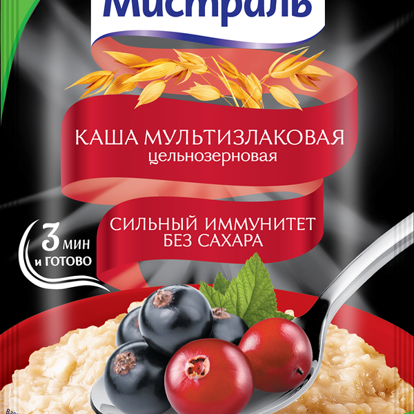 Каша мультизлаковая цельзерновая Мистраль Сильный иммунитет без сахара