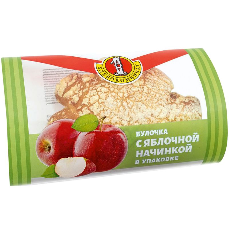 

Булочка Первый хлебокомбинат с яблочной начинкой 100 г