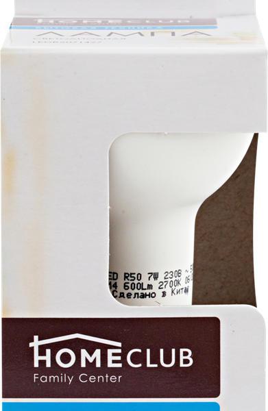 Лампа светодиодная HOMECLUB R50 E14 7Вт теплый