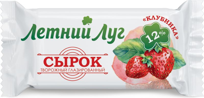 

Сырок творожный Летний луг Клубника глазированный 12% 30 г
