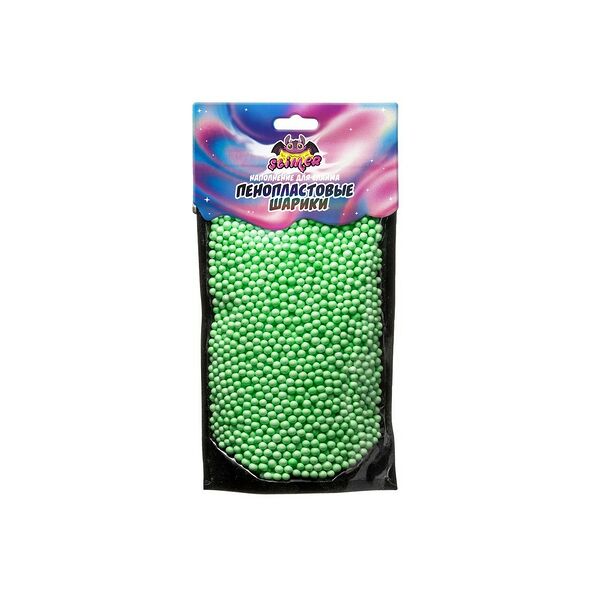 Наполнение для слайма Slime Лаборатория Пенопластовые шарики зеленые