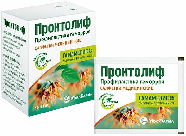 Проктолиф салфетки медицинские 10 шт