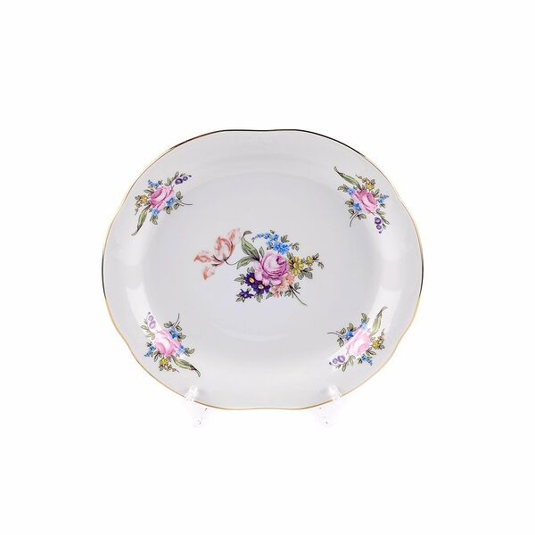 Тарелка обеденная Cmielow Камелия Мейсенский букет, 24 см, фарфор