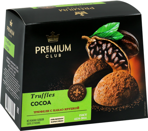 

Конфеты PREMIUM CLUB Трюфели с какао крупкой, 160 г