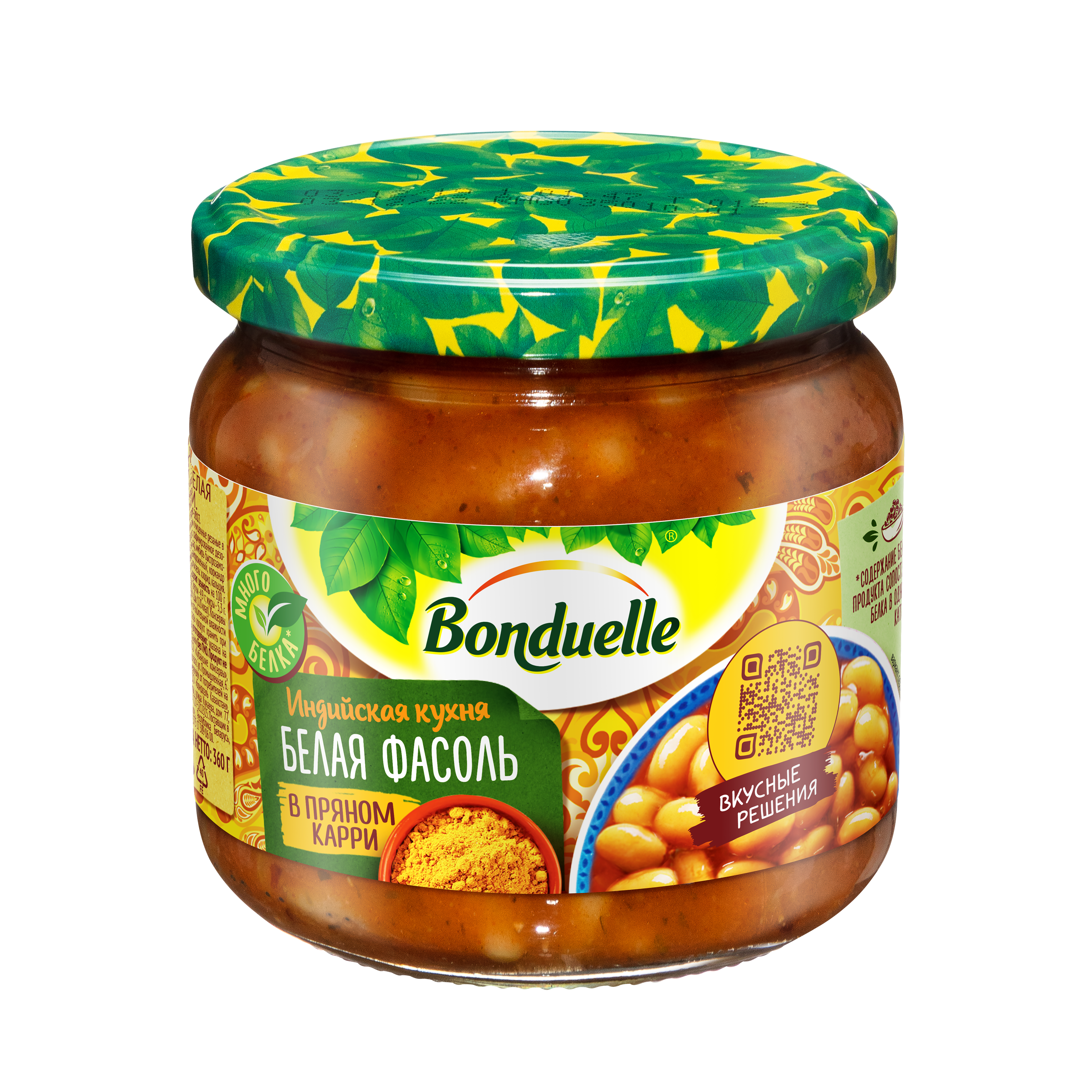 

Фасоль консервированная Bonduelle белая в пряном карри 360 г
