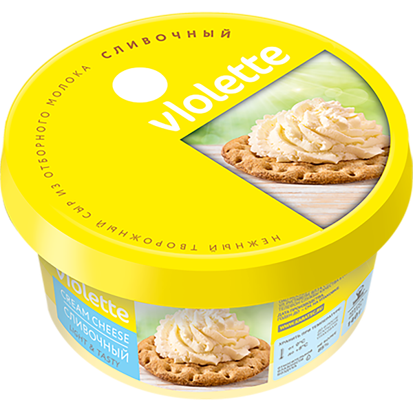 Продукт творожный ВИОЛЕТТА сливочный жир. 27.8% п/кор вес 140г КАРАТ